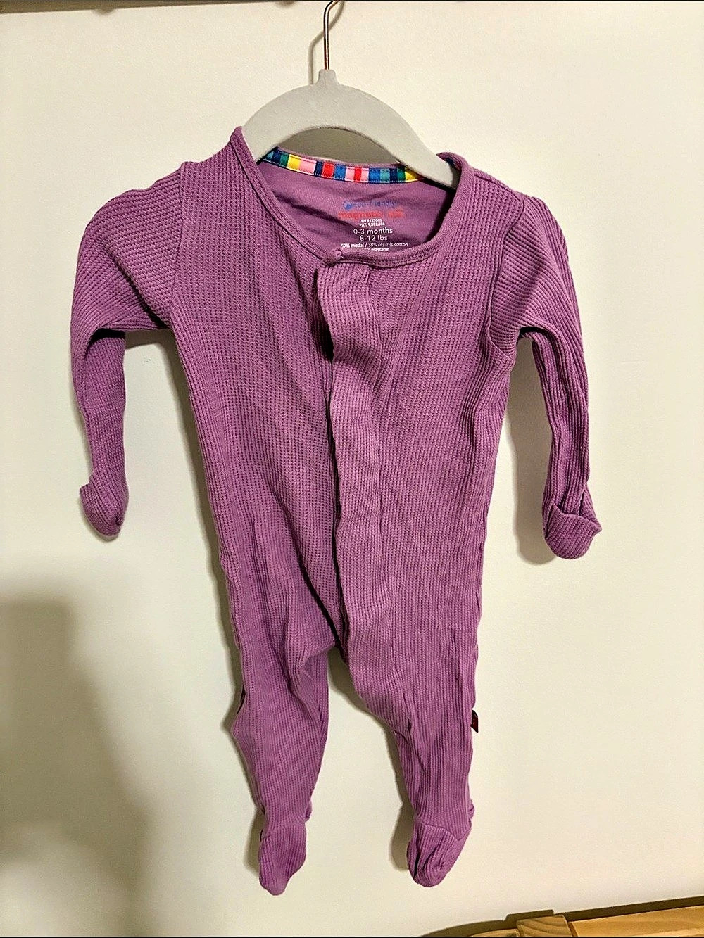 Magnetic Me Baby Footie Purple Size 0-3M Like New
